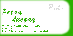 petra luczay business card